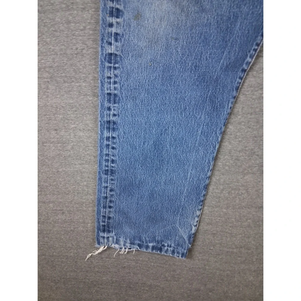 Levis Jeans Mens‎ 40x27 Blue Denim 501 USA Faded Button Fly Suspender